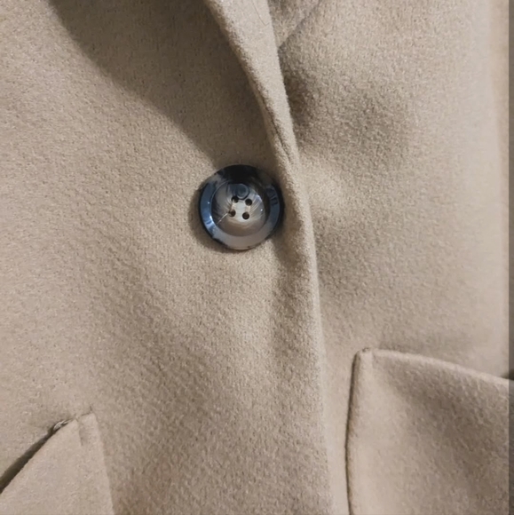 NWT Lulu's Style Squad Tan Long Coat with Classic Tailored Style - Picture 6 of 7